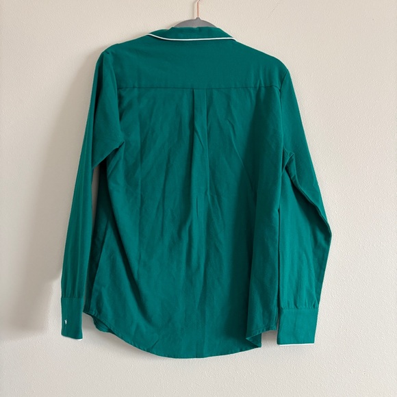 PETITE PLUME WOMEN’S FOREST GREEN CLASSIC FLANNEL PAJAMA Top Size Small - Picture 7 of 7